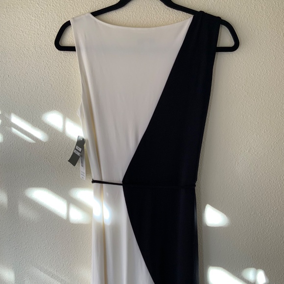 NEW! Sandra Darren Maxi Dress Black and White Size Small - Picture 6 of 10